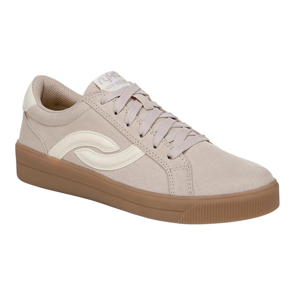 Ryka Women's Viv Next Court Lace Up Sneakers Terra Taupe Size 6 W